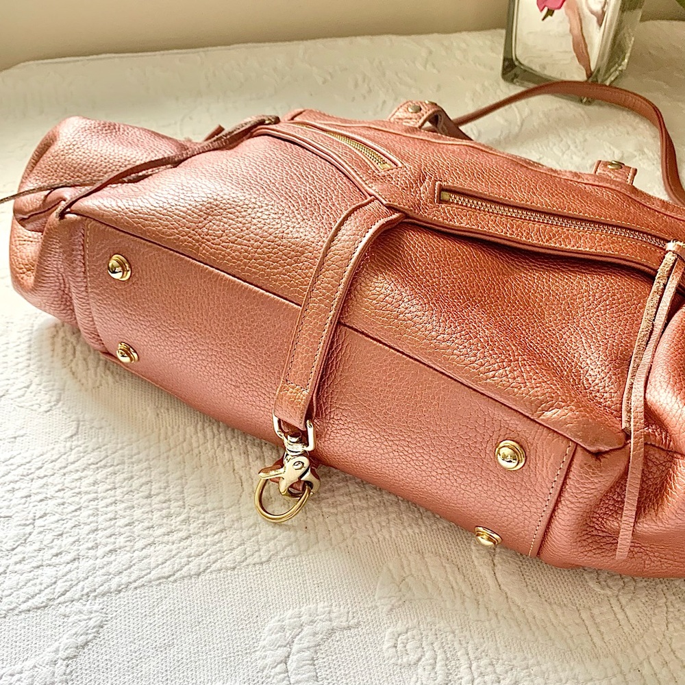 Botkier Metallic Leather Trigger Satchel Shoulder… - image 7